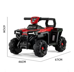 Quad à pédales 4x4 en plastique alimenté par batterie 6V pour enfants avec musique et lumières LED - Product Image 5