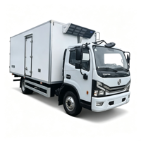 Truk Pendingin DongFeng D7 4x2 6 Ton 135HP Diesel C600 -18 Derajat untuk Pengiriman Daging Beku