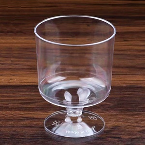 160ml 5.5oz cốc nhựa dùng một lần ly rượu vang đỏ trong suốt Ly nhựa cao ly kem <span class=keywords><strong>PS</strong></span> cốc Mousse cứng - Product Image 3