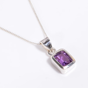 Colgante de Plata de Ley 925 con cadena de eslabones cubanos joyería de piedras preciosas de cuarzo de limón de corte ovalado Natural, joyería de plata antigua 925 - Product Image 2