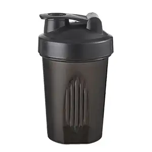 Garrafa shaker de plástico clássica de 400ml, ideal para shakes de proteína e garrafa de shake para academia
