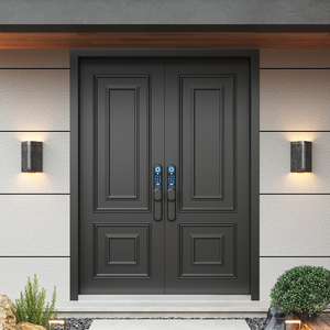 ประตูบ้านสำเร็จรูปแบบเปิดสองบาน ป้องกันการโจรกรรม <span class=keywords><strong>รุ่น</strong></span>ใหม่ปี 2025 สำหรับบ้านพักตากอากาศในชนบท  วัสดุหล่อขึ้นรูปอะลูมิเนียมผสมสังกะสี สไตล์โพสต์โมเดิร์น - Product Image 2