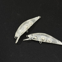 Leurre de pêche Minnow non peint Jerkbait 50mm 2.9g pour truite et achigan, Mini Minnow coulant, Leurre vierge Spearhead Ryuki River Bait Pesca
