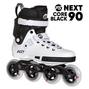 Powerslide Baoshilai White Three-point All-round Block Casual Flat Flower Patins à roulettes pour hommes, femmes et adolescents Trinity Mount - Product Image 5
