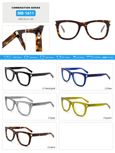 Fabrication chinoise directe, <span class=keywords><strong>NAKO</strong></span> MB-1611, lunettes de vue carrées en acétate de luxe, montures de lunettes tendance, lunettes de lecture unisexes - Product Image 4