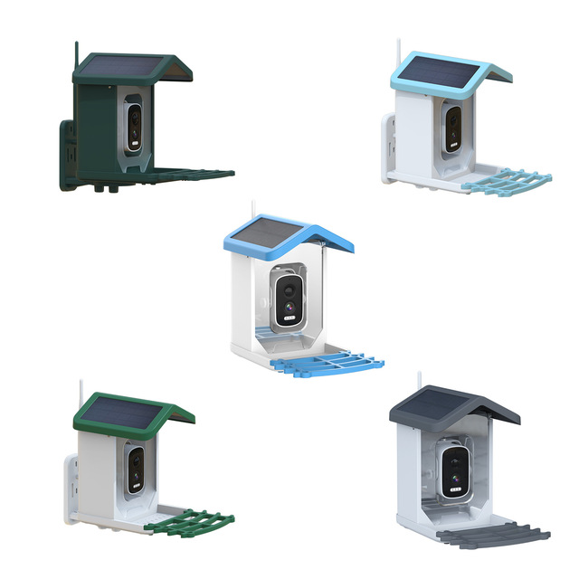 Smart Bird Feeder Camera Solar Powered AI Bird Recognition HD Automatic Squirrel Repellent