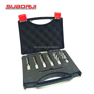 مجموعة أدوات قطع حلقي SUBORUI HSS بقطر 3/4 بوصة وعمق قطع 2 بوصة مع دبوس توجيه نصف بوصة لمثقاب ماج بريل BR0005-MS - Product Image 2