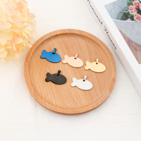 Muestra gratis personalizado diseño en forma de pez de alta calidad de acero inoxidable etiquetas para mascotas en blanco Etiqueta de perro grabado nombre ID tradicional