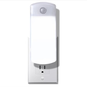 Led Night <b>Light</b> <b>Plug</b> In Sensor Control Rectangle Warm White Plastic 25000 Hours Lifespan - Product Image 1