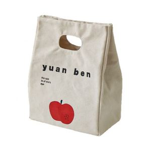 Wholesale Eco Friendly Custom logo <b>Small</b> Cotton Canvas Stylish Thickened Insulated Lunch Tote Cooler <b>Bag</b> for Food Commuting - Product Image 2