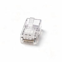 E-HONG RJ45 8P8C CAT6 UTP Prise Modulaire Monobloc Non Blindée Boîtier PC Transparent Contacts Plaqués Or Gigabit LAN Maison Bureau