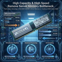 Mémoire DDR5 64 Go 5600 MT/s PC5 44800 ECC RDIMM 2Rx4 pour serveur IA PowerEdge ProLiant Enterprise