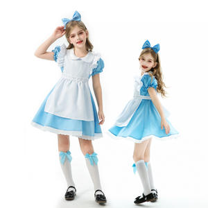 Kostum Princess anak perempuan, gaun kostum Princess anak perempuan, gaun pengiring biru, pakaian <span class=keywords><strong>Cosplay</strong></span> Anime, setelan putri anak perempuan - Product Image 2