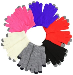Gants en laine acrylique épais pour femmes et hommes, pour écran tactile et longueur poignet, pour la plage, l'hiver, la chaleur - Product Image 4