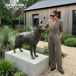 Escultura <span class=keywords><strong>de</strong></span> Bronce <span class=keywords><strong>de</strong></span> Pastor Alemán <span class=keywords><strong>de</strong></span> Alta Calidad, Hecha a Mano en Fundición Profesional, Tamaño Real, <span class=keywords><strong>para</strong></span> Jardín o Exteriores, Figura <span class=keywords><strong>de</strong></span> Seguridad - Product Image 5