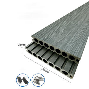 Suelo de WPC Coextruido de Segunda Generación con Patrón de Ranura, Color Madera Envejecida, para Exteriores - Product Image 1