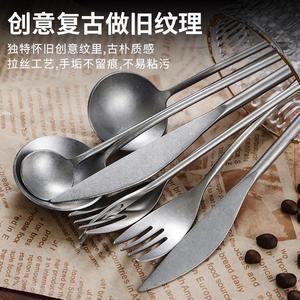Stainless Steel Spoon Set Rust Resistant Solid Color For Child Flatware Kit - Product Image 5