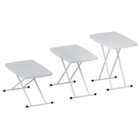 Table pliante en plastique réglable en hauteur Benjia 65*45*74cm, moderne et polyvalente, pour extérieur, salle à manger, hôtel, salon, cour.