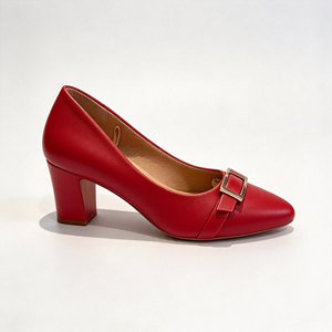 Zapatos planos de mujer Hegedour con punta en pico y hebilla metálica dorada, mocasines sin cordones para mujer con punta en pico. - Product Image 6