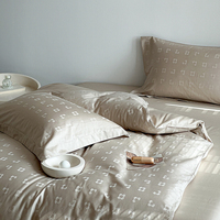 Hôtels, maisons d'hôtes, gîtes, literie en coton jacquard de luxe, ensemble de quatre pièces, draps, housses de couette