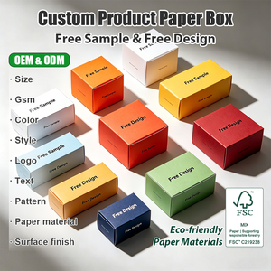 Scatole di Carta Pieghevoli Personalizzate con Logo, Imballaggio in Cartone Riciclabile, Piccole Scatole in Cartoncino Avorio <span class=keywords><strong>per</strong></span> <span class=keywords><strong>Prodotti</strong></span> - Product Image 1