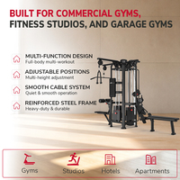 Populaire JX FITNESS Multi-gym quatre stations à usage commercial pour exercices des bras, mouvement de câble fluide, sélecteur magnétique, fabrication usine