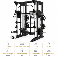Machine Smith multifonctionnelle professionnelle pour salle de sport avec exercice triceps, en acier inoxydable, à charge par plaques