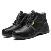 Chaussure de sécurité de travail en cuir, souliers de bonne qualité, imperméables, noires, bout en acier, nouvelle collection