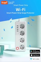 Prise intelligente Wi-Fi Tuya EU, économie d'énergie, matériau ABS, utilisation universelle, prise intelligente COL-ST03WE, 4 ports USB, compatible avec Alexa et Google Home
