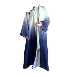 Abaya Maxi de Manga Larga Personalizada de Lujo, Transpirable, de Secado Rápido, Anti-Pilling, de Lino, para Verano, Servicio OEM, Estilo Abierto y Modesto para Oriente Medio, Dubai - Product Image 4