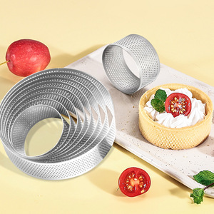 Stampo Rotondo per Crostate in Acciaio Inox 304, per Torte alla Frutta, <span class=keywords><strong>Stampi</strong></span> per Dolci Fai-da-Te, Torte, Mousse, Utensili da Cucina - Product Image 5