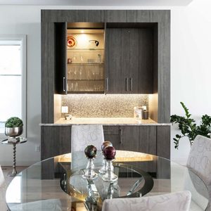 Mueble Barra de Bar Personalizado CANA con Encimera de Madera Moderna para el Hogar, con Espacio para Botellas de Vino, Directo de Fábrica - Product Image 2
