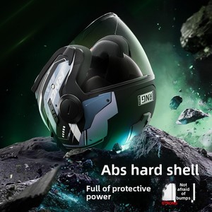 <span class=keywords><strong>Casque</strong></span> de moto certifié 3C/DOT de la marque RNG, 25e anniversaire, avec protection d'oreille <span class=keywords><strong>amovible</strong></span>, double visière pour adulte - Product Image 2