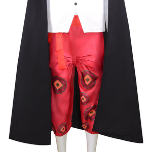 Disfraz de Cosplay de <span class=keywords><strong>One</strong></span> <span class=keywords><strong>Piece</strong></span> Shanks, 4 Piezas, Capa, Camisa, Pantalones, Cinturón, Traje de Juego de Rol de Anime, Versión de Película, Cabello Rojo - Product Image 4