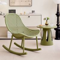 Fauteuil à bascule en plastique de style nordique minimaliste moderne pour salon et balcon, chaise de loisirs pour enfants, mobilier de détente