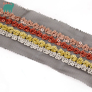 Rubans brodés à paillettes de différentes couleurs pour chapeaux et textiles de maison Produit de sangle de haute qualité - Product Image 1