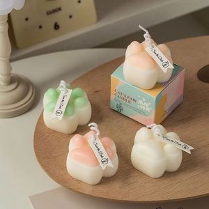 เทียนรูปอุ้งเท้าแมวน่ารัก ทำมือ กลิ่นหอม สำหรับตกแต่งบ้าน - Product Image 2