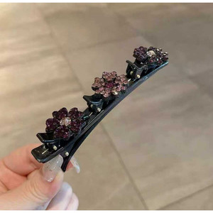 Vendita calda di tendenza alla moda mollette per capelli con perla di cristallo fiore Design per donne ragazze 5cm accessori per la decorazione dei capelli - Product Image 1
