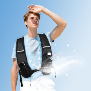 Gilet de refroidissement réfléchissant haute visibilité avec ventilateur pour travailleurs en plein air Vêtements de travail de sécurité respirants légers à séchage <span class=keywords><strong>rapide</strong></span> - Product Image 4
