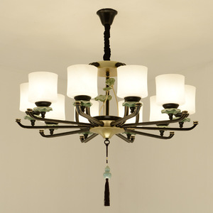 โคมไฟระย้าสไตล์จีนทรงกลม ขั้วหลอด E27 หลอดไส้ 6 8 10 12 หัว สำหรับห้องนั่งเล่น วิลล่า ร้านอาหาร - Product Image 3