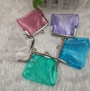 Großhandel Günstiger Preis Niedliche kleine klare Vinyl-Geldbörse Transparente PVC Lippenstift Kiss Lock Brieftasche 3-Zoll-Geschenkschlüssel Kopfhörer tasche - Product Image 1