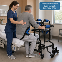 Déambulateur avec support corporel rembourré et roulettes pour personnes âgées, aide à la pratique quotidienne de la marche à domicile