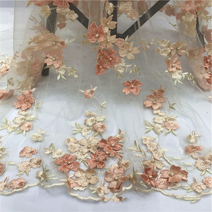 Высококачественная индийская Свадебная вышитая Цветочная сетчатая ткань мятно-зеленая синяя настраиваемая - Product Image 2