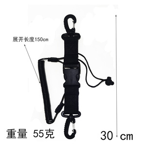 Professional Diving <b>Camera</b> <b>Strap</b> 140cm Nylon Carabiner Anti Loss Spring Rope For Underwater Photography - Product Image 3