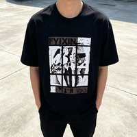 T-shirt décontracté pour homme, coupe ample, en coton pur, style designer, impression directe sur tissu de haute qualité, logo personnalisé