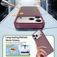 Coque de téléphone magnétique mate 2-en-1 en TPU rigide et PC, protection antichute, longue durée, sans sensation grasse, aimant puissant N52 pour iPhone 18 17 16 Pro Max