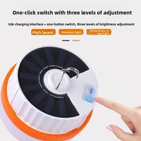 Lampes solaires pour l'extérieur Batterie étanche Lumière LED Rechargeable pour l'extérieur Lampes de travail portables Lampe solaire de camping avec USB