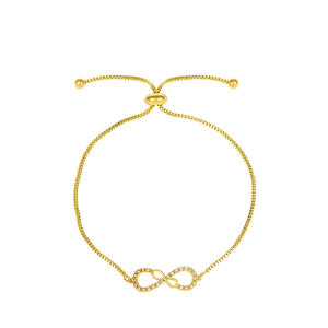 Mode européenne américaine Simple Infinity <span class=keywords><strong>Love</strong></span> 8 mots Bracelet à breloques plaqué or pour femme INS Niche Design FANXING Marque numérique - Product Image 5
