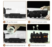 2025 nouveau Design Train maison Medusa Type diffuseur à ultrasons arôme diffuseur d'huile essentielle humidificateur purificateur d'air lumière LED Humidi