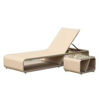 Chaise longue de jardin en teck MORE DESIGN pour piscine, hôtel, resort, loisirs, plage, chaise longue de plage